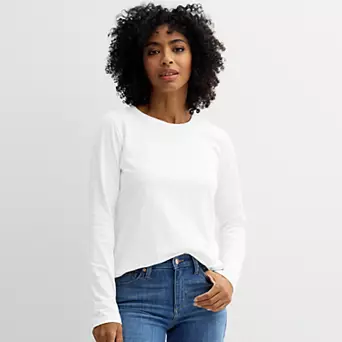 Women's Sonoma Goods For Life® Everyday Long Sleeve Crewneck Tee